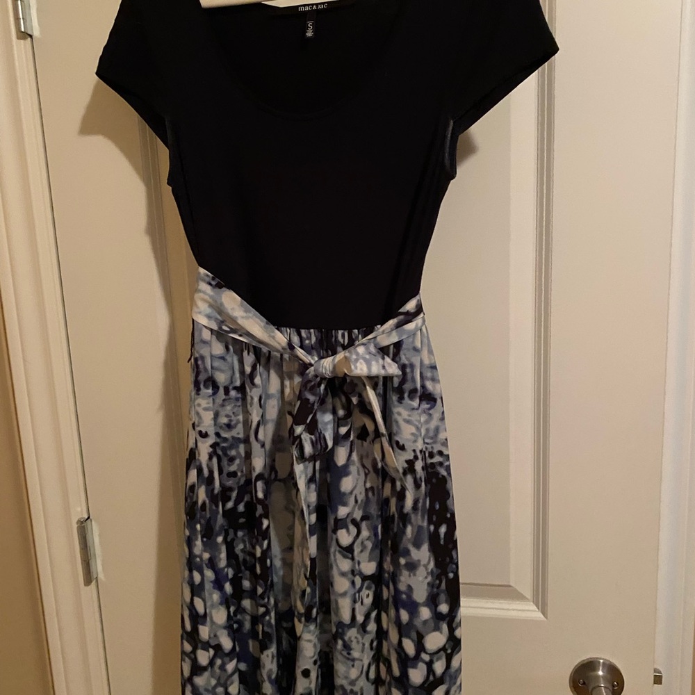 mac & jac Black and Blue Patterned Maxi Dress